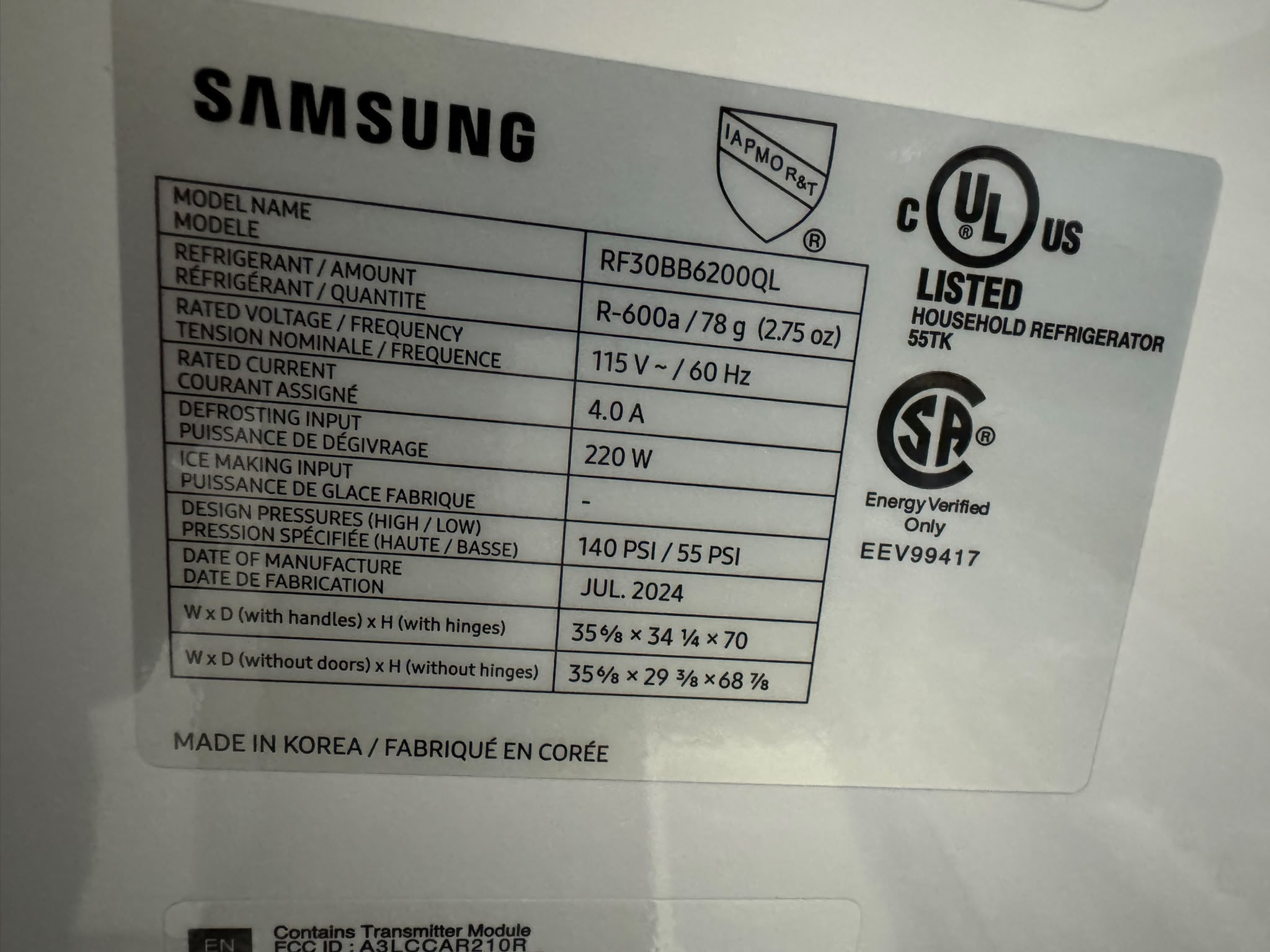 Samsung BESPOKE 36" French Door Refrigerator – RF30BB6600QLAA - Image 5